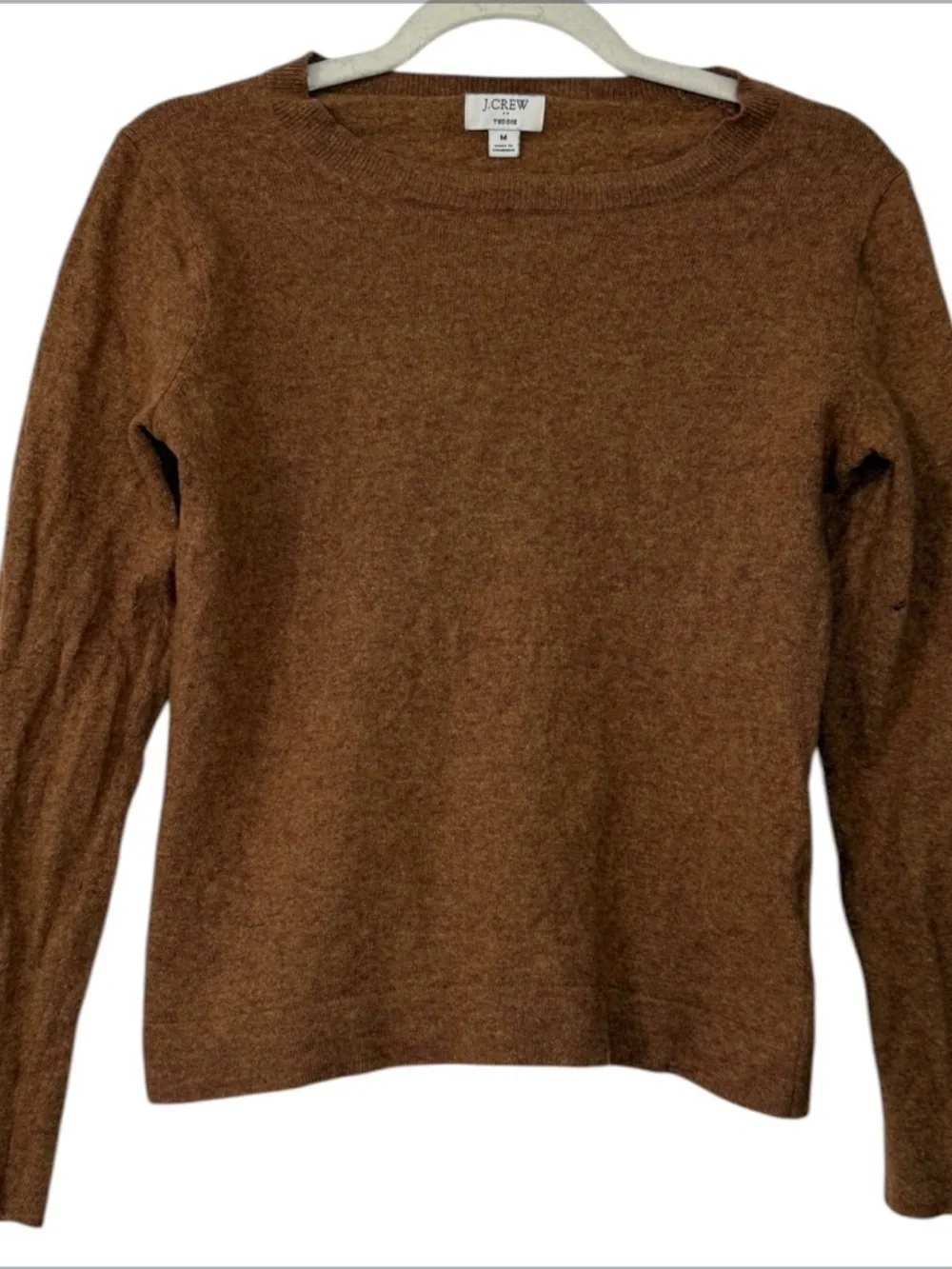 J. Crew Wool Blend‎ Brown Teddie Crewneck Sweater
